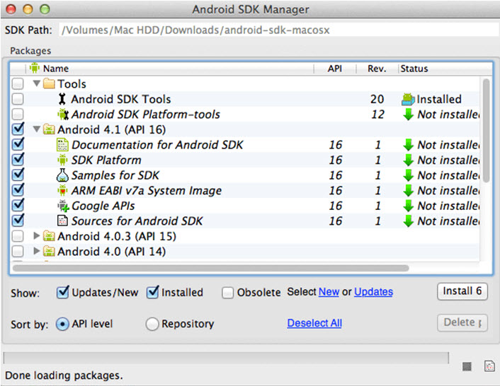 android sdk manager download