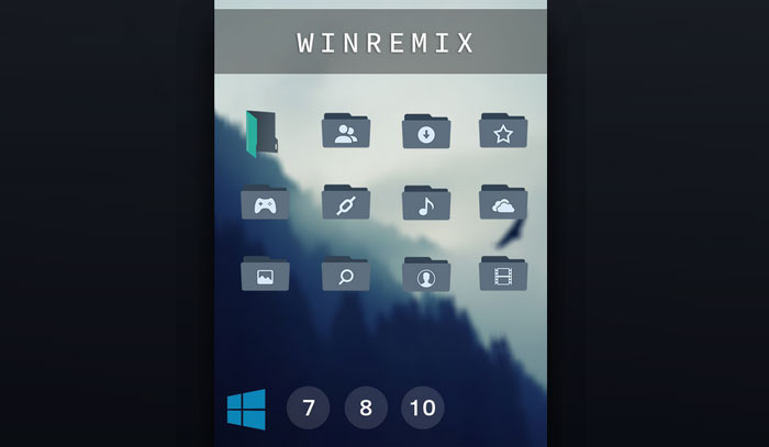 gray icon pack windows 10