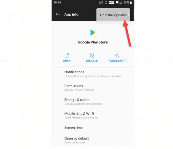 play store app uninstall
