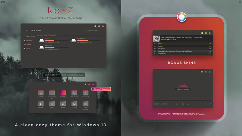 ko-Z Windows 10 Theme