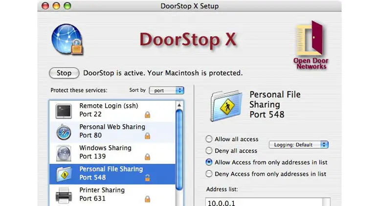 DoorStop X Firewall