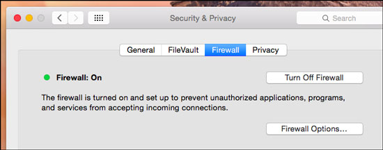 macbook firewall