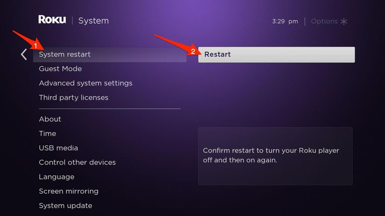 roku keeps restarting