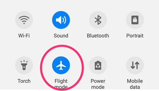 server unreachable flight mode