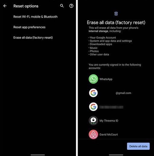 how to fix a hacked android phone reset