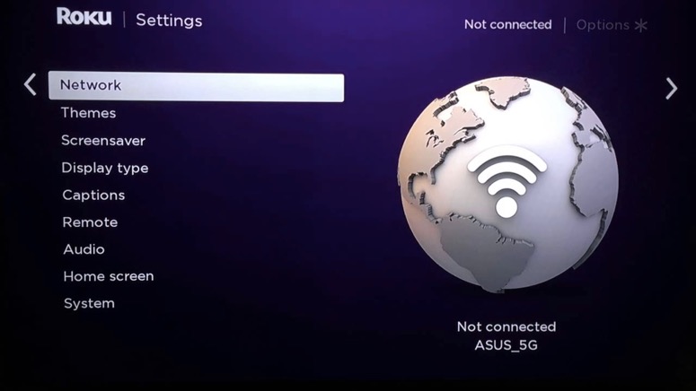 Roku new wireless connection