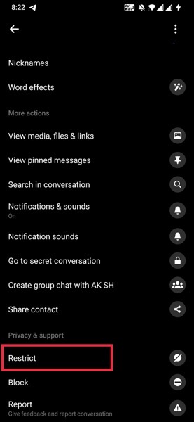 how to delete someone from facebook messenger list restrict