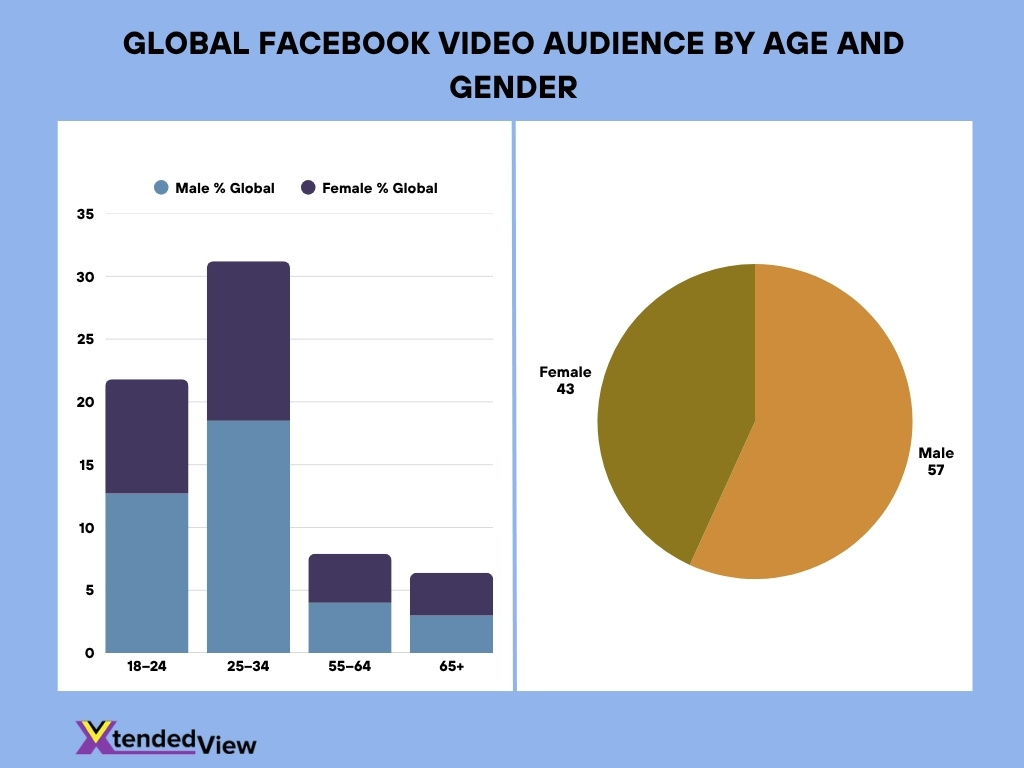 Global Facebook Video Audience By Age And Gender