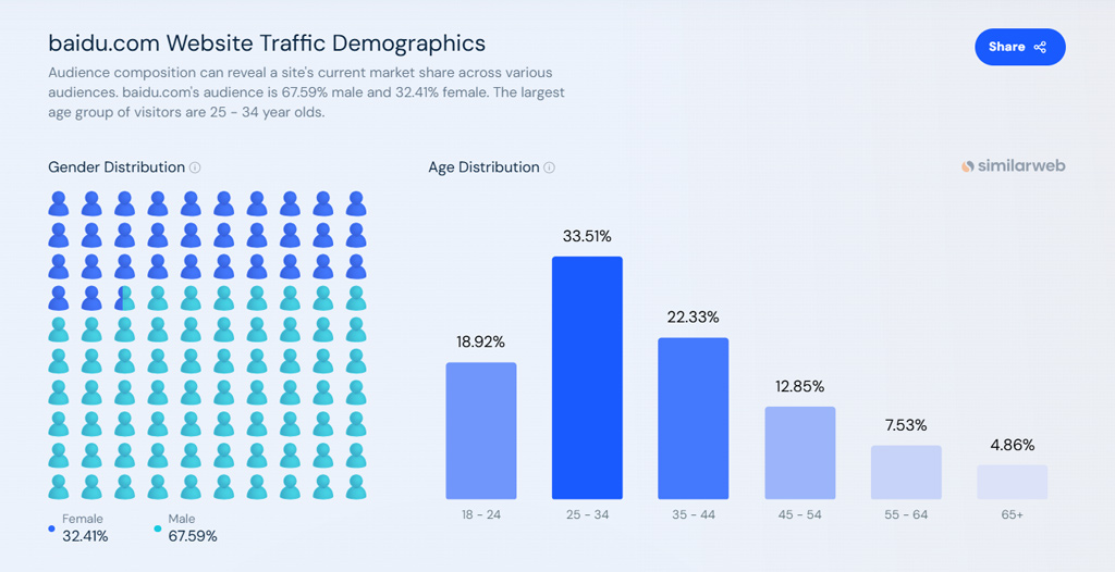 Baidu Website Visitor Demographics