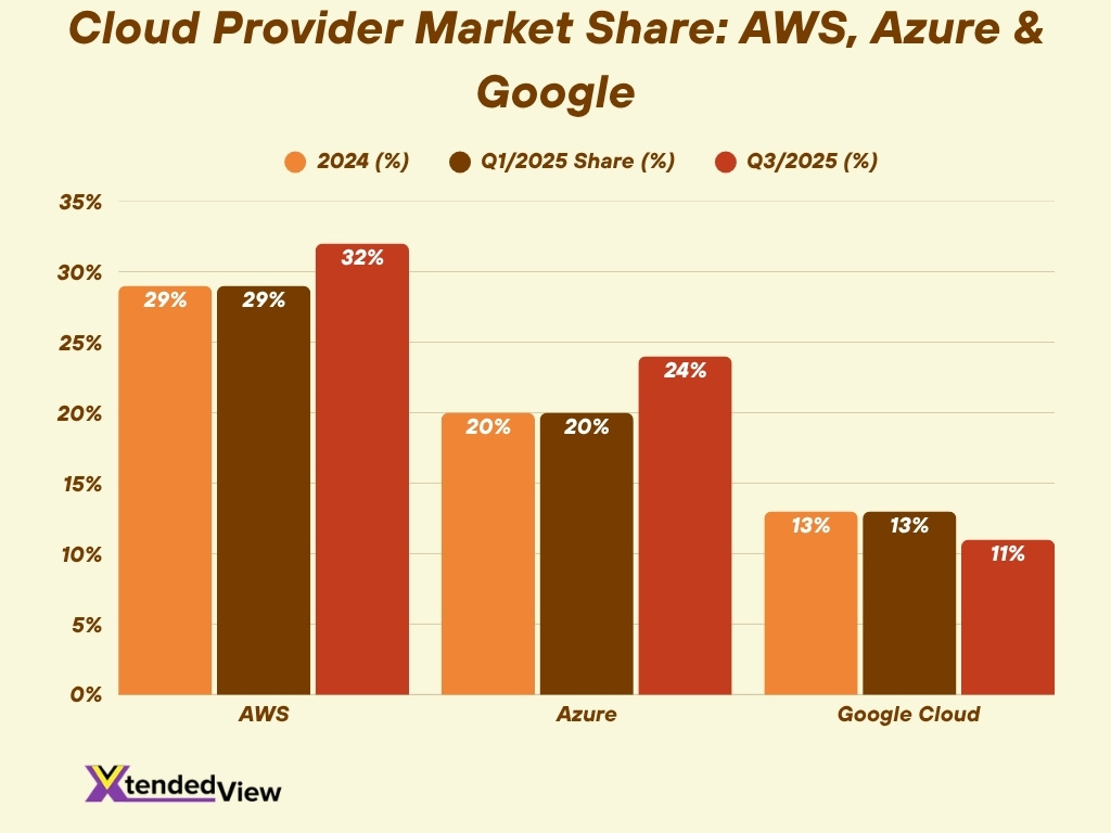 Cloud Provider Market Share Aws Azure Google