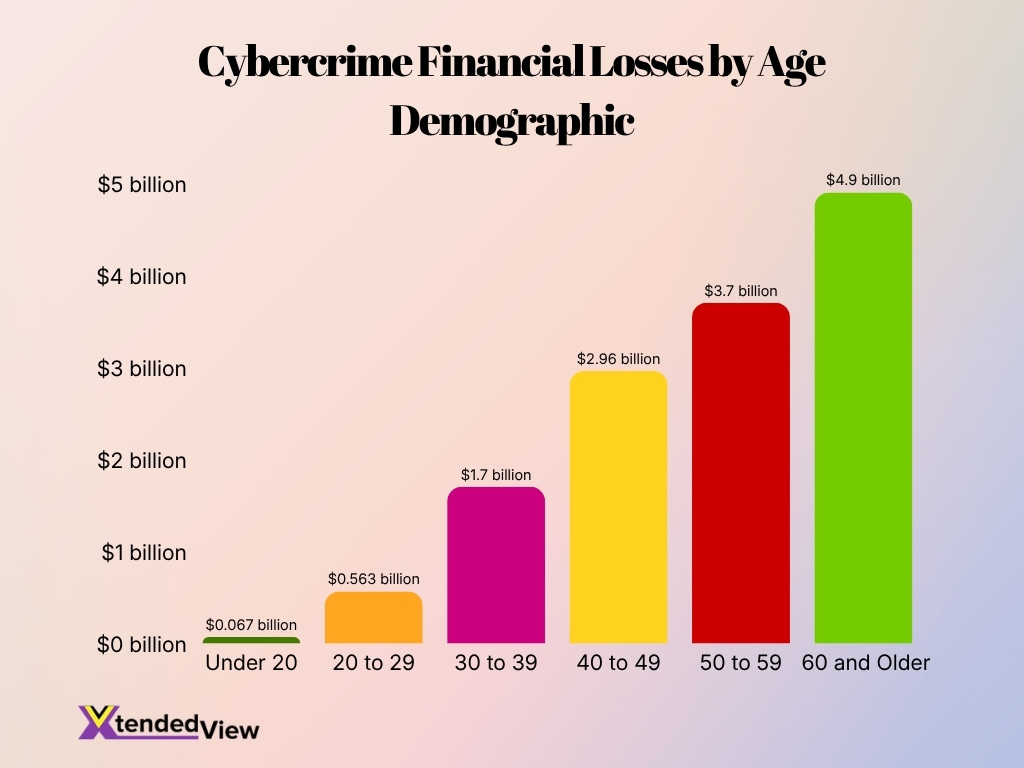 Cybercrime Financial Losses By Age Demographic