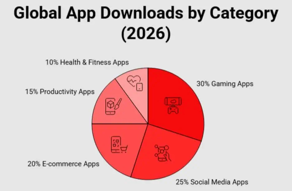 Global App Downloads By Category