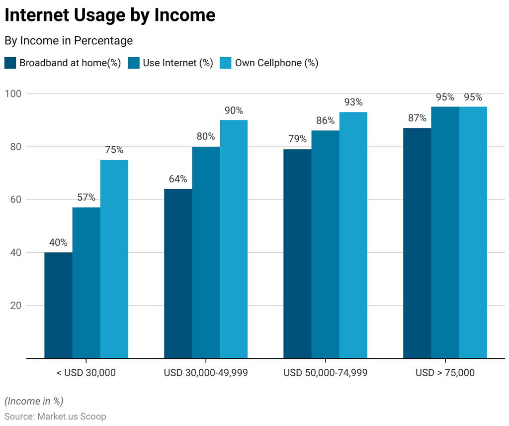 Internet Usage By Income