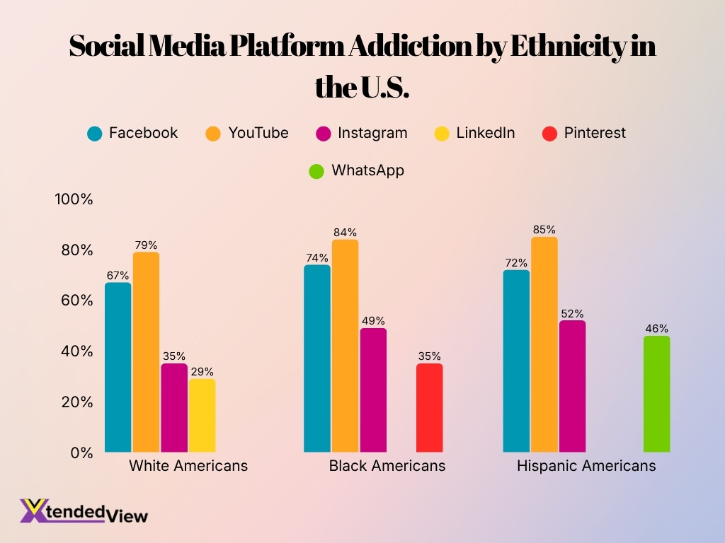 Social Media Platform Addiction By Ethnicity In The U S