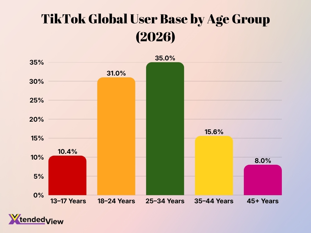 Tiktok Global User Base By Age Group 2026