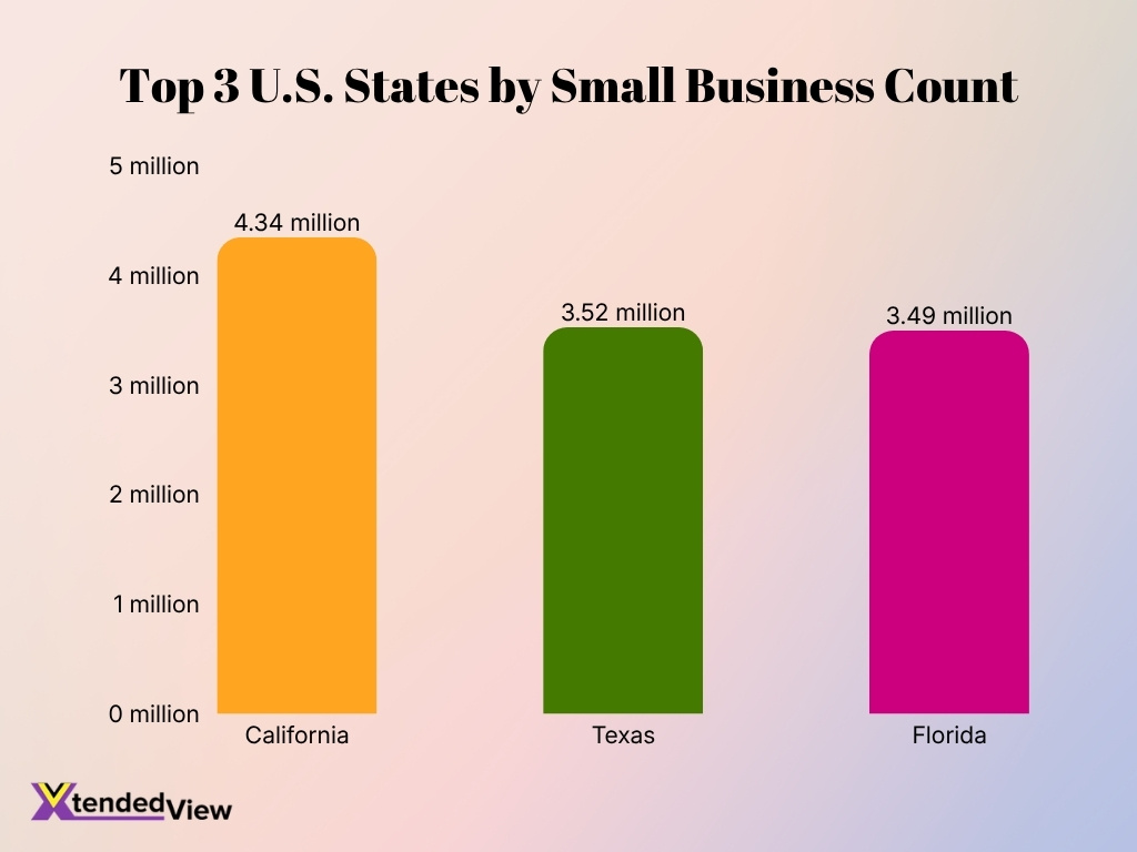 Top 3 U S States By Small Business Count