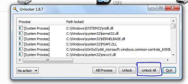 Unlock all process to format pendrive